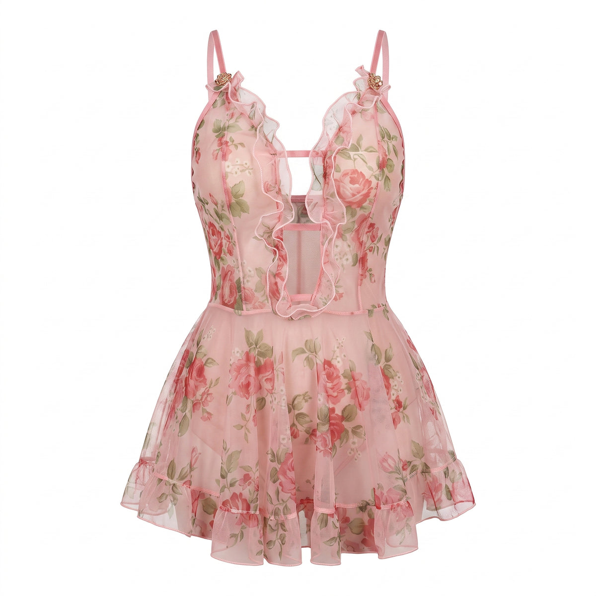 Rose Ruffle Babydoll