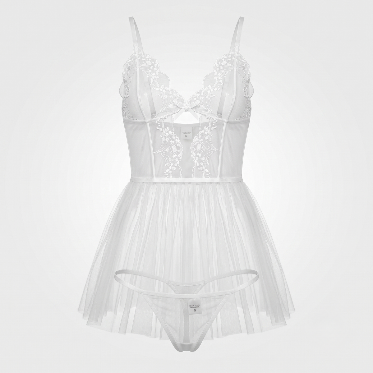 Celeste Bridal Lace Babydoll Set
