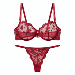 Scarlet Bloom Lingerie Set