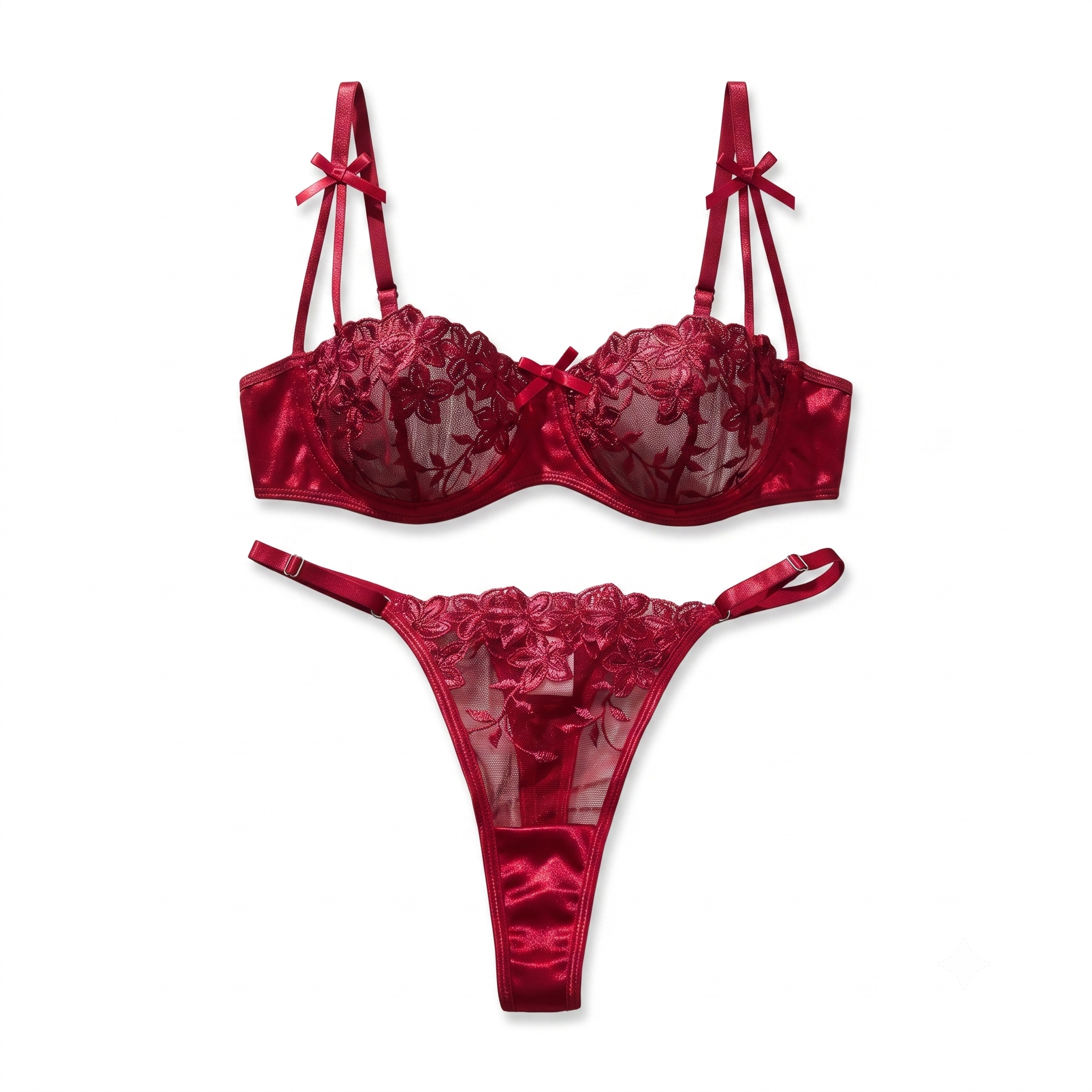 Ruby Bow Lingerie Set