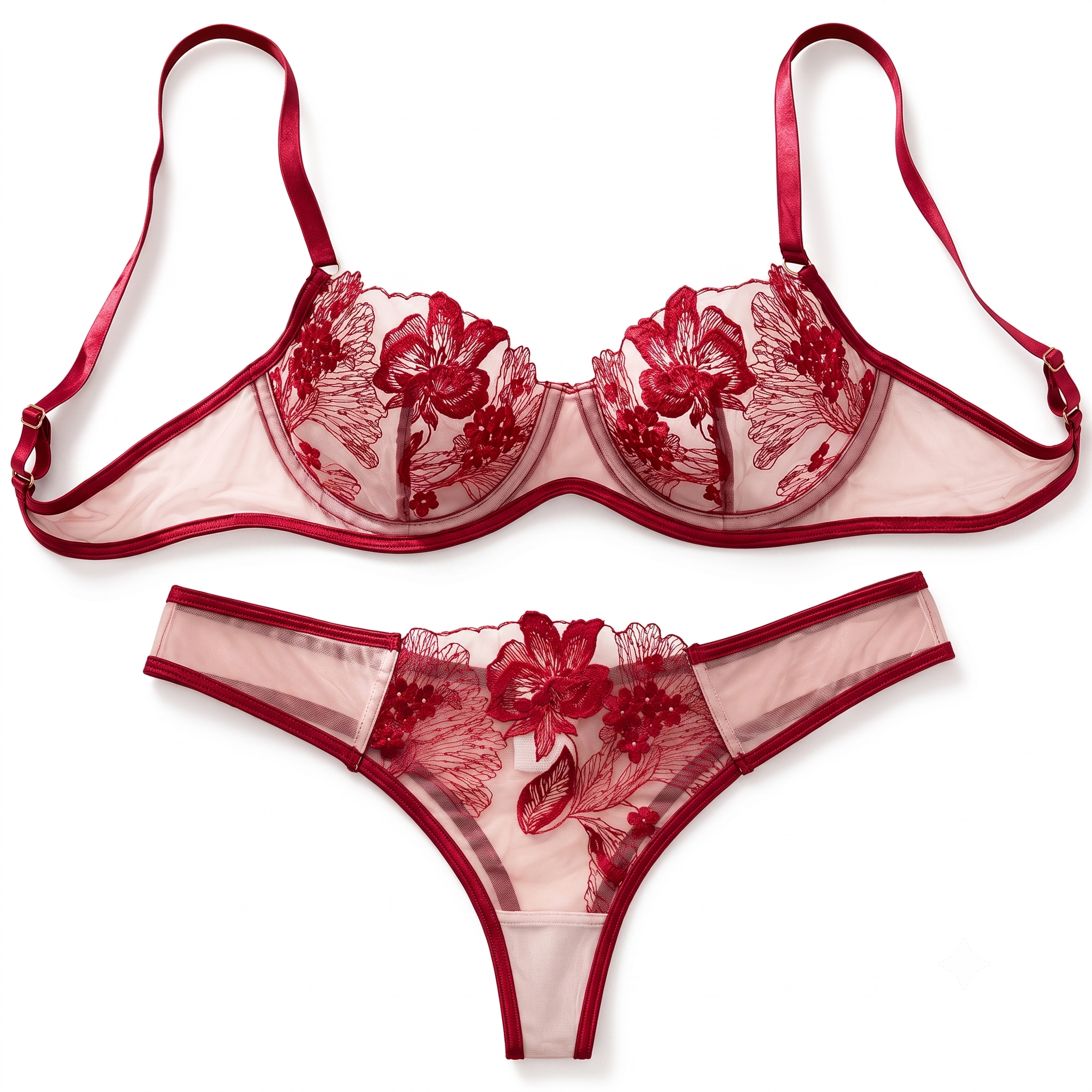 Dark Red Muse Lingerie Set