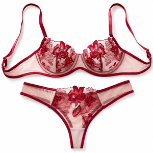 Dark Red Muse Lingerie Set