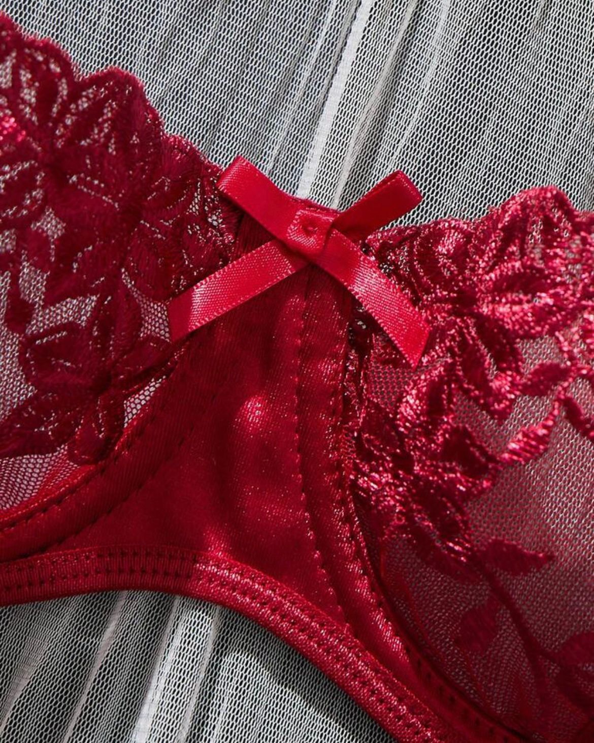 Ruby Bow Lingerie Set