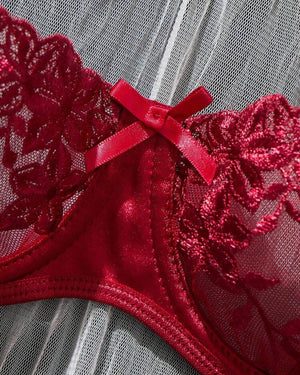 Ruby Bow Lingerie Set