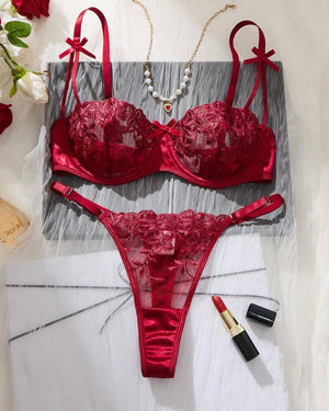 Ruby Bow Lingerie Set