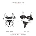 Aurora Black & Lily Black — two complete lingerie sets, Allura Signature Duo