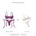 Aurora Purple & Lily White — two complete lingerie sets, Allura Signature Duo