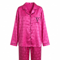 Bow Jacquard Satin Pajama Set